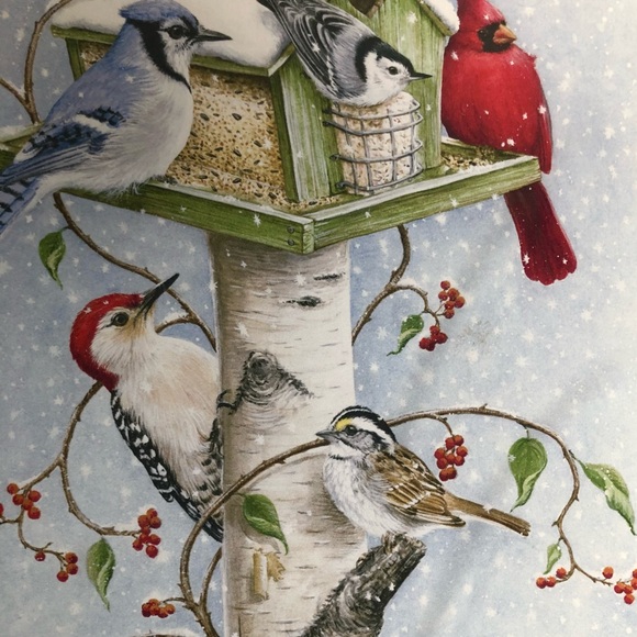 Toland Cardinal Winter Snow Birds Full Size Flag - Picture 8 of 9